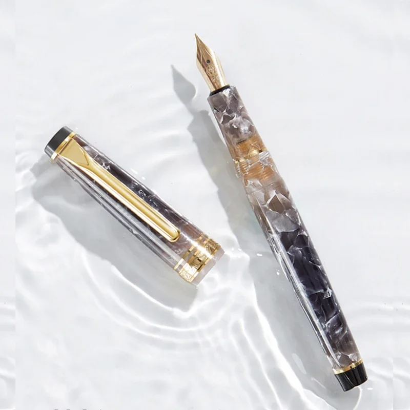 LIY (Live In You) Resin Fountain Pen Ink EF/F Nib Black Mixed Converter Filler Stationery Office School Supplies Writing Gift