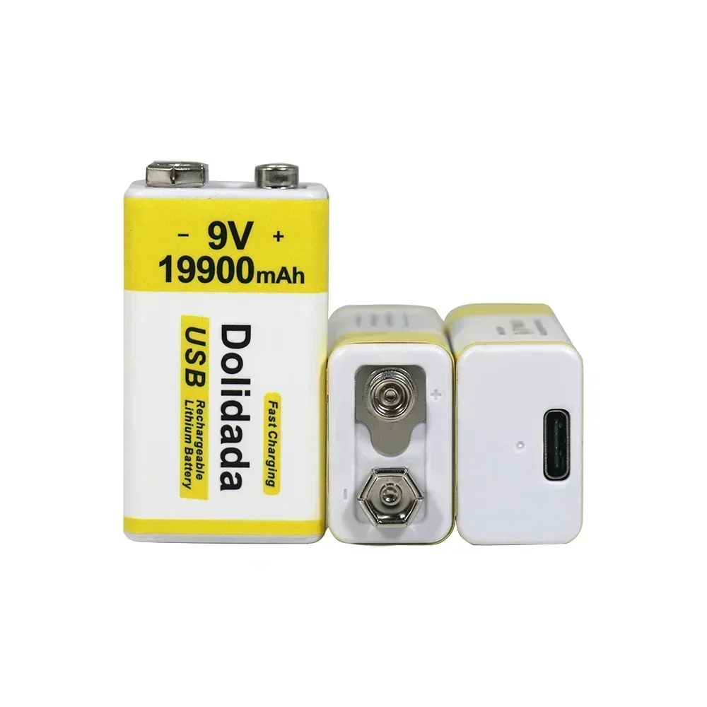 100%New Original 2024 Best-selling 9V 19900mAh+USB Fast Charging Line LI-ION Rechargeable Battery for Electric Fan Flashlight