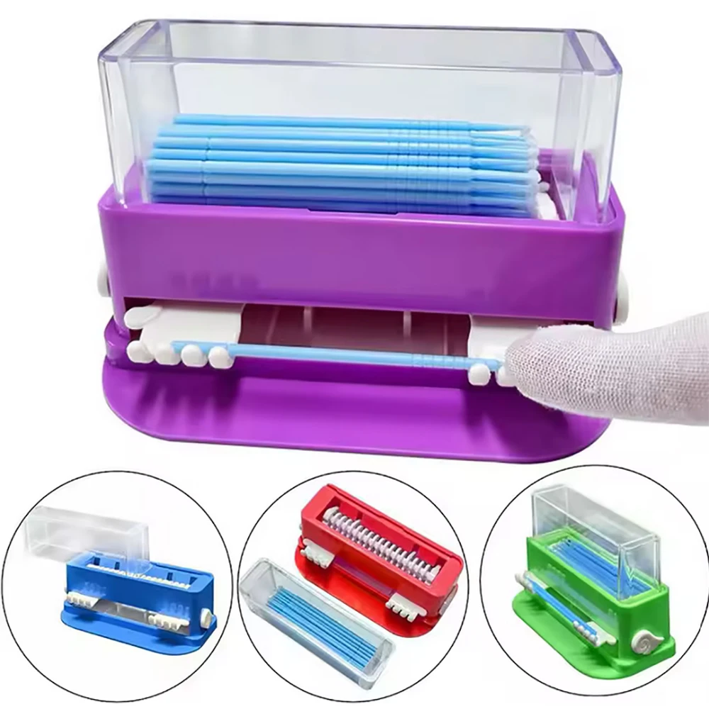 Dental Micro Applicator Dispenser Holder Disposable Brush Tips Container Case Cotton Stick Storage Box Dentist Organizer Tools