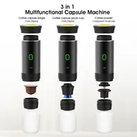 Portable Italian Espresso Machine for Car & Home 3-in-1 Capsule Powder Travel Coffee Maker Electric Portable Coffee Machine