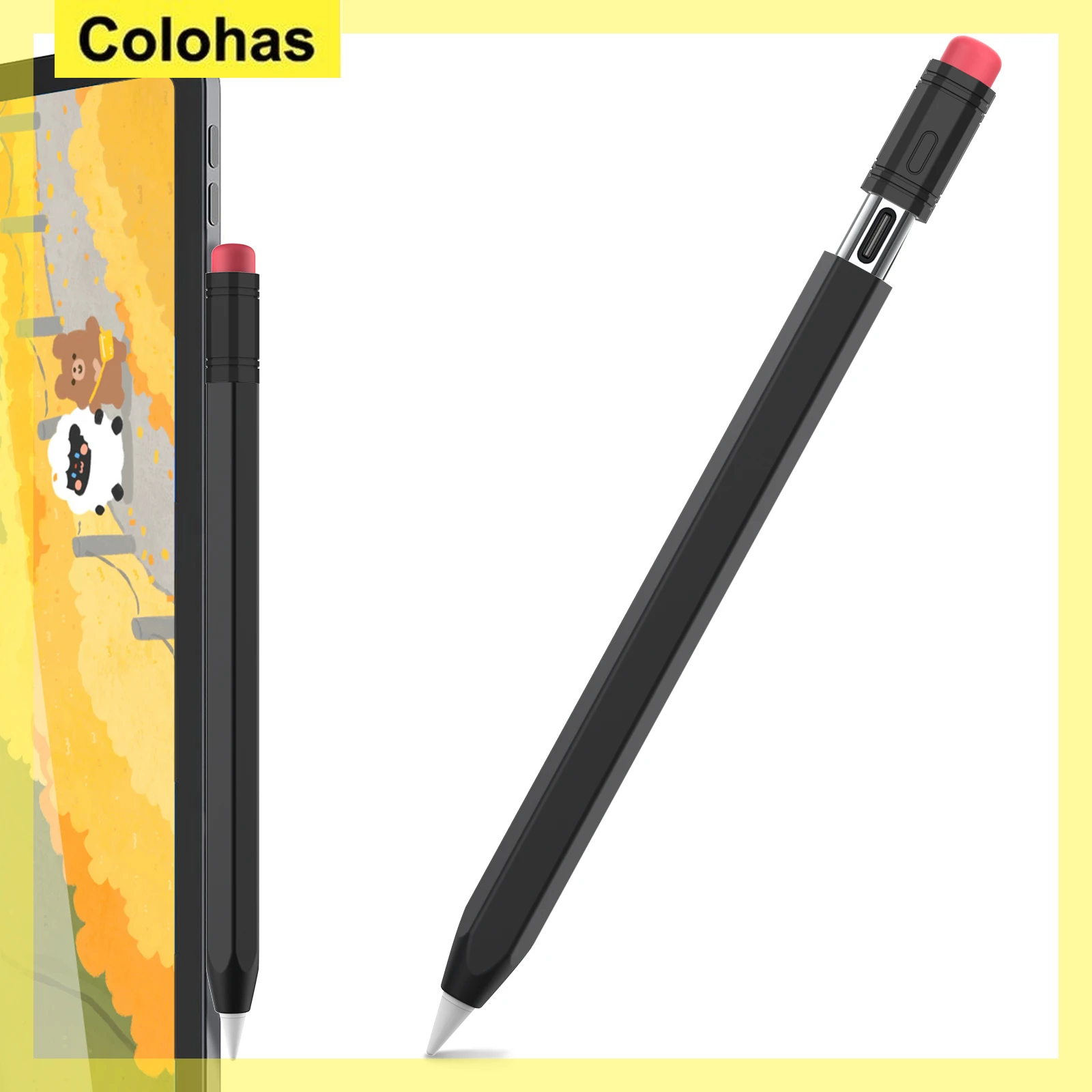 Portable Soft Silicone Fall Prevention Pencil Case Capacitive Pen Protective Sleeve for Third Generation Pen for Apple Pencil 3