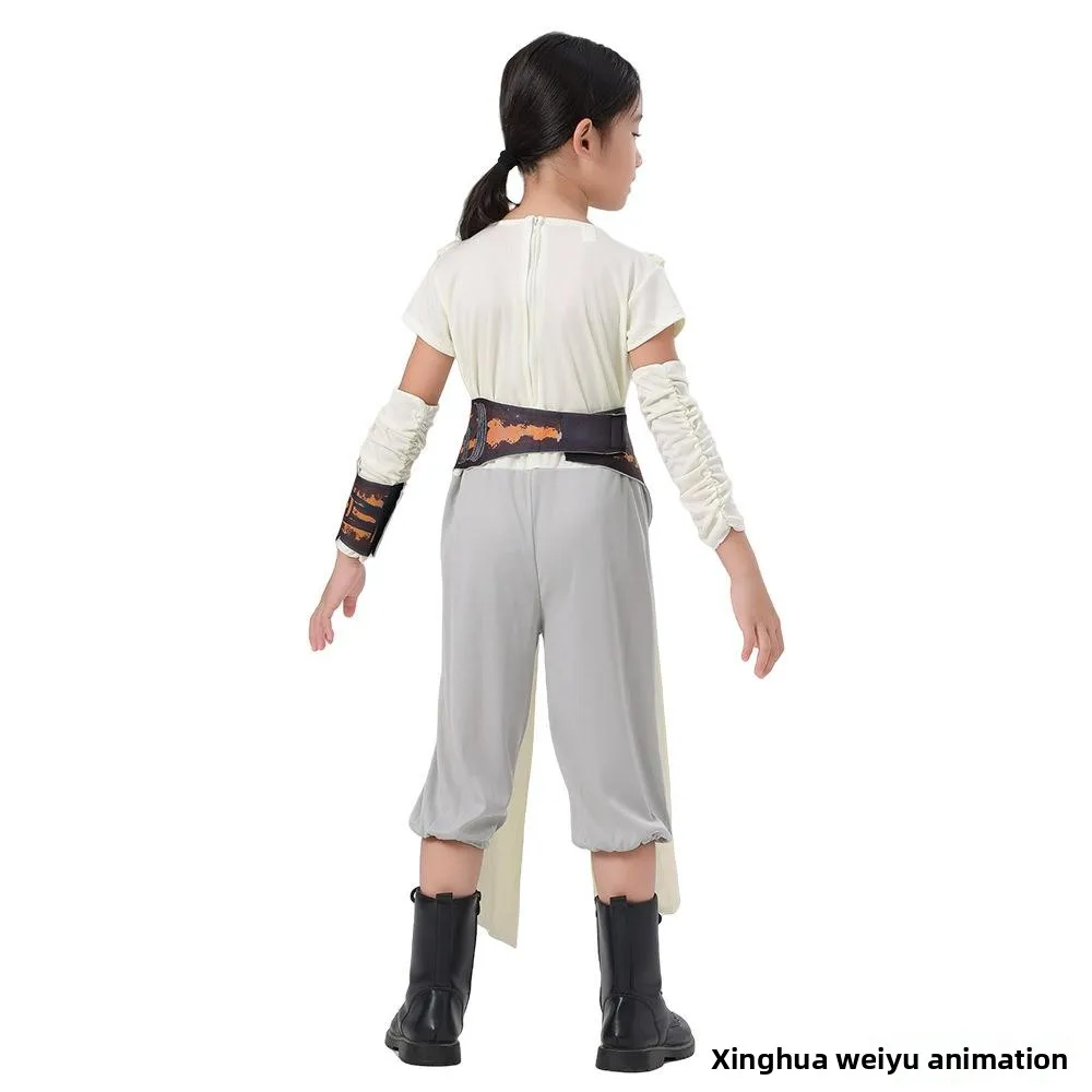 Force Awakens Rey Girl Classic Movie Rollenspiel-Kostüm, Halloween-Outfit, ethnisches Bühnenkostüm für Damen, Herbst 2025, Neuankömmling