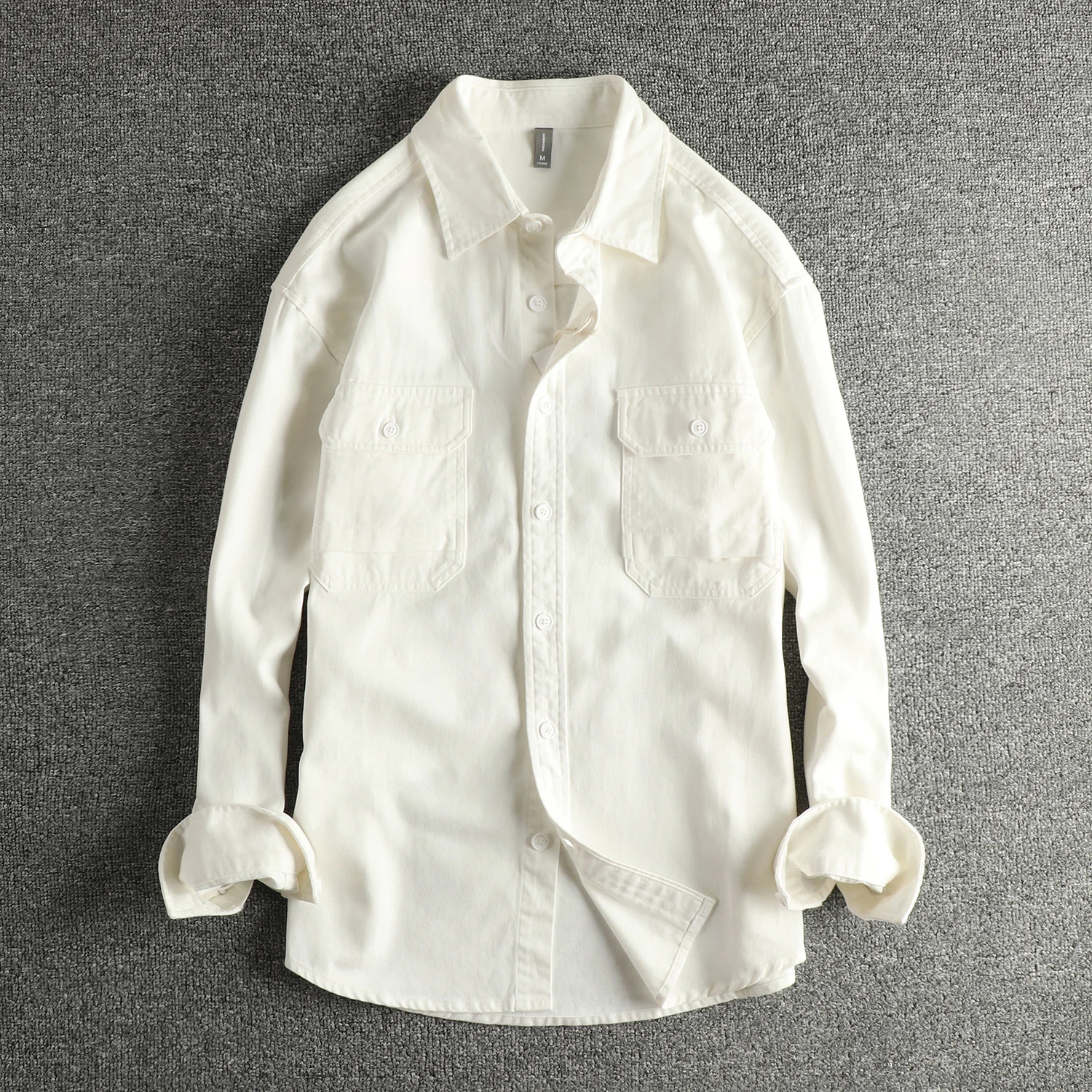 

American Style Vintage Washed Long Sleeve Men's Shirt Spring Autumn Fashion Versatile Casual Shirt Jacket Top Cotton 100%