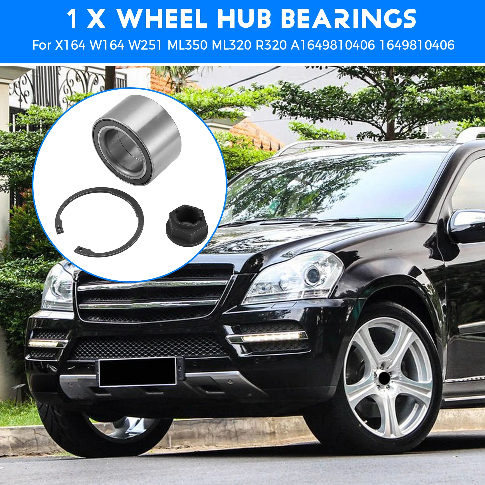 Front & Rear Wheel Hub Bearings A1649810406 1649810406 For X164 W164 W251 ML350 ML320 R320-A61E