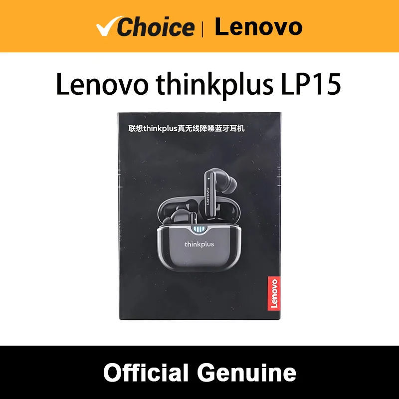 Lenovo thinkplus LP15 True Wireless Earbuds Noise Cancelling Bluetooth 5.3 Low Latency 13mm USB-C Fast Charging Gaming Phones
