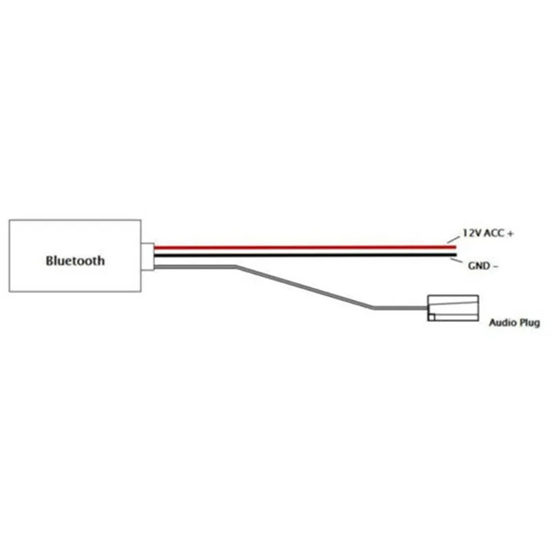 A03E-2 piezas módulo Bluetooth para coche adaptador de música Cable de Audio auxiliar plástico negro para Alpine CDE-W203ri IDA X303 X305 X301 KCE-237B