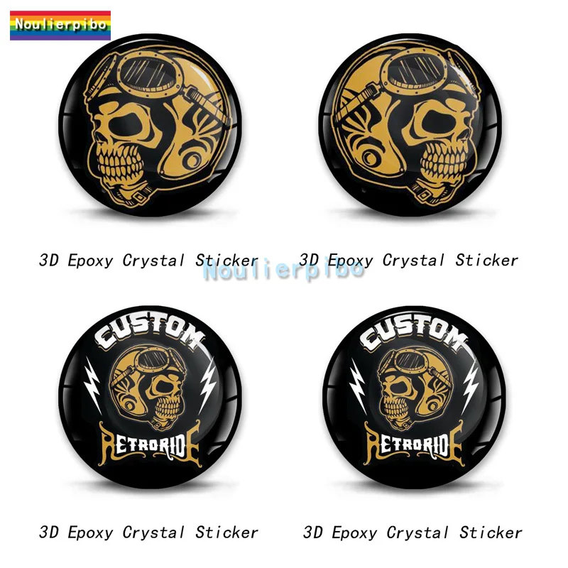 3D Stereo Dome Epoxy Horror Car Sticker ETRO Skull PVC Car Motorcycle Racing Helmet Trolley Case Phone Laptop Piano Vinyl Decal