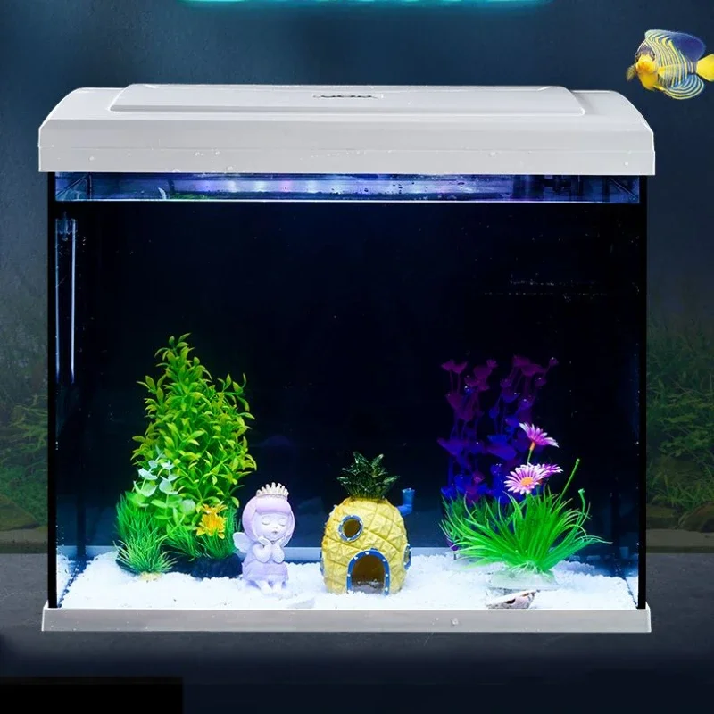 

Landscaping Cobble Fish Tank Ecology Desktop Aquatic Pet Supplies Loop Light Fish Tank Filtration Glass Aquarium Pour Aquarium