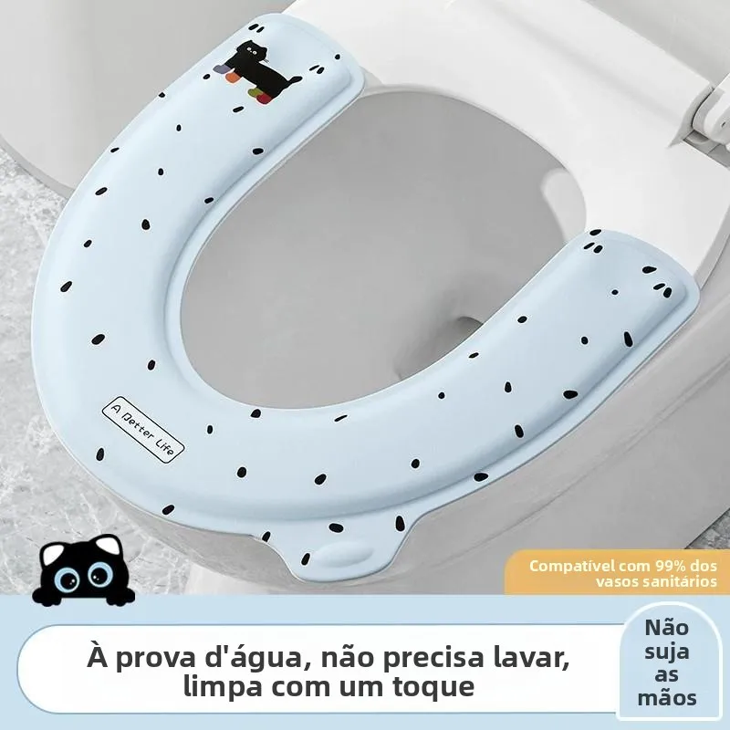 四季通用トイレシートクッション-eva-家庭用-夏用-新型-粘着式-防水-洗濯不要-トイレボウルカバーリング
