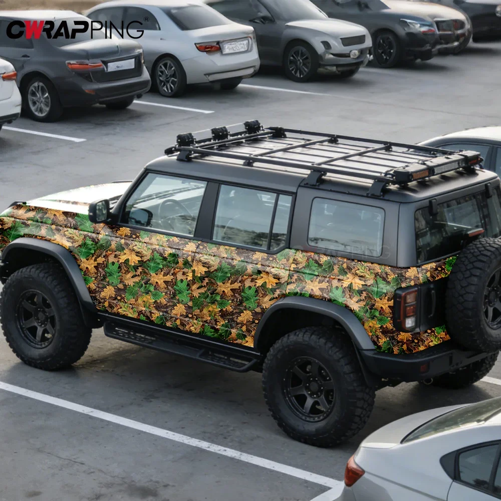 

Sticker for Car Wraps Stickers Films Leaf Camouflage Self-adhesive Wrap Foil Car Cover Anti-Scratch Waterproof Vinyl Wrapping
