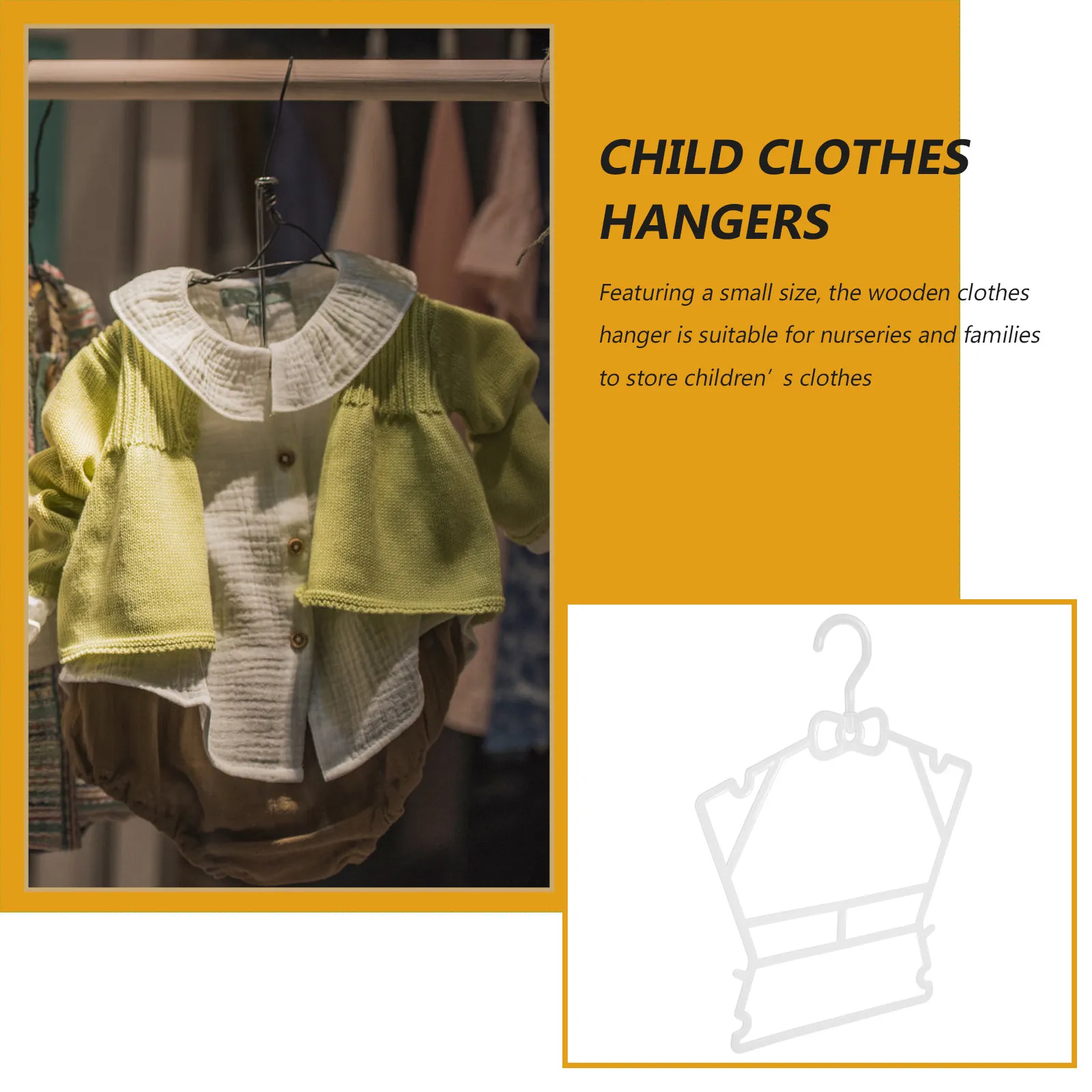 10pcs Small Plastic Hangers for Clothing, Swimsuits & Nursery – Compact Space-Saving Wardrobe Organizer