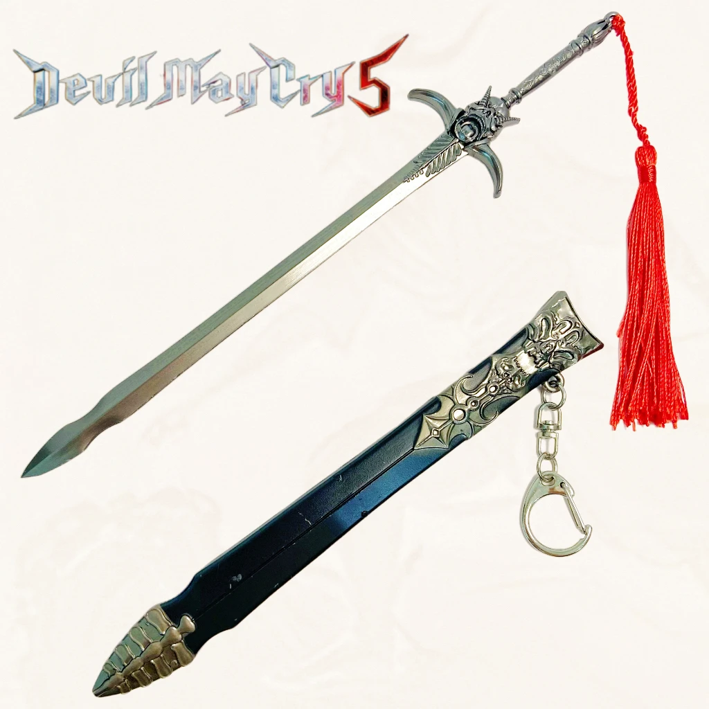 Épée Katana en métal diable May Cry Yamato, 8.5 pouces, couteau de samouraï Ninja Original, sabre Katana japonais, accessoires de Cosplay, jouet accessoire