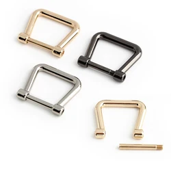 5PCS Detachable D-ring Wallet Strap Connector Horseshoe Buckle Hardware Accessories Keychain Bag Pendant Metal Decorative Buckle