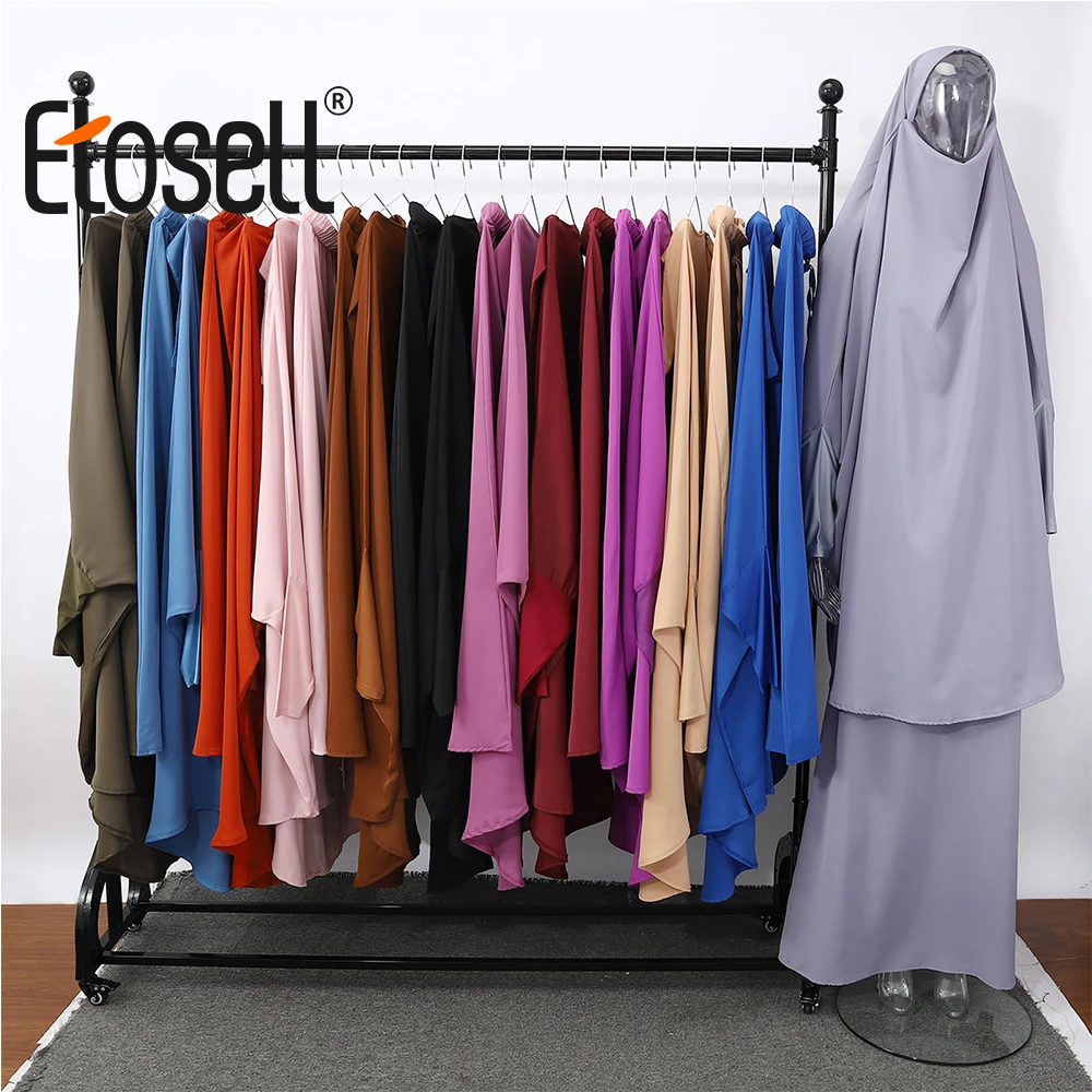 Etosell Women Hooded Muslim Hijab Dress Eid Prayer Garment Jilbab Abaya Long Khimar Full Cover Ramadan Gown Abayas Islamic Cloth