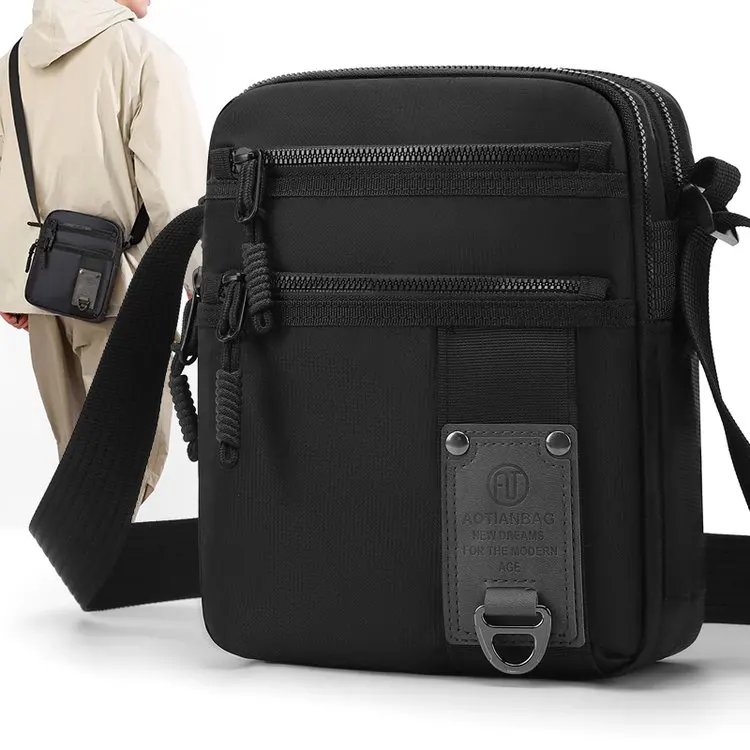 

2026 Fashionable Men's Functional Sport Single Shoulder Bag Commuter Multi-layer Stylish Crossbody Bag Nylon Material