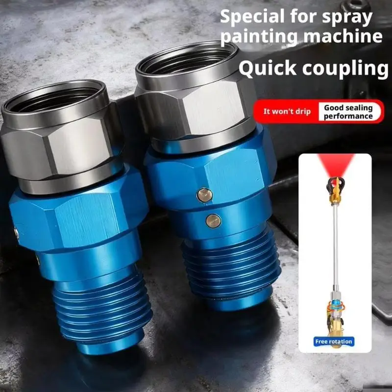 Leak Resistant 360° Rotatable Airless Paint Sprayer Swivel Joint Adapter for DIY House Renovation Works