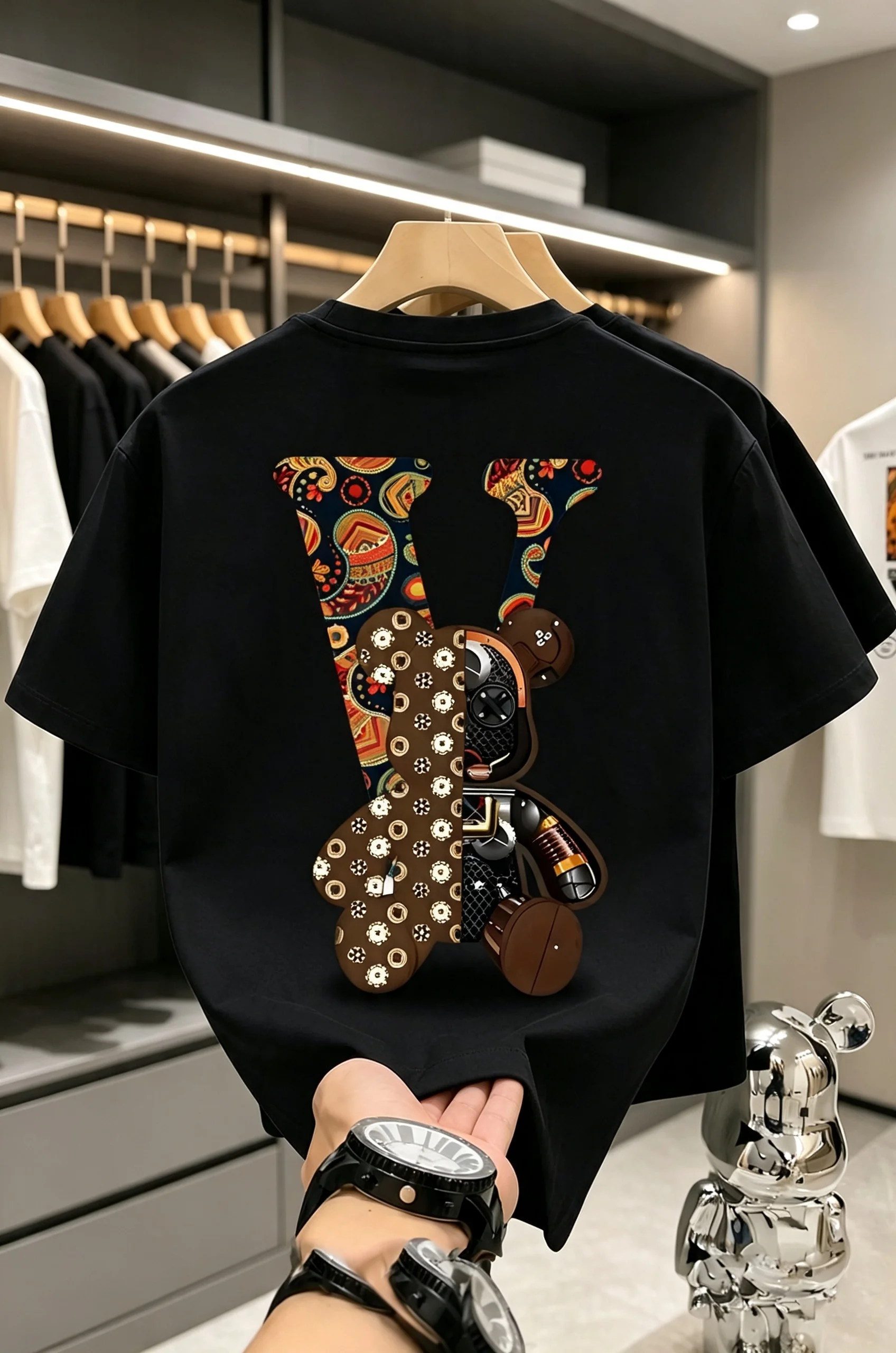 2026 Summer Men's Short-Sleeved Fashion New Product - Multi-functional Casual Fun Print Pure Cotton Men's and Women's T-Shirts