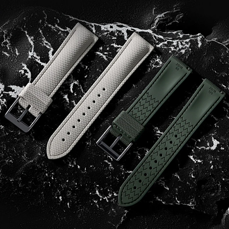 Universal Strap for Blancpain FKM Fluoro Rubber Quick Release Diving Watch Band for 18/19/20/21/22/23/24mm Omega MoonSwatch - view 4