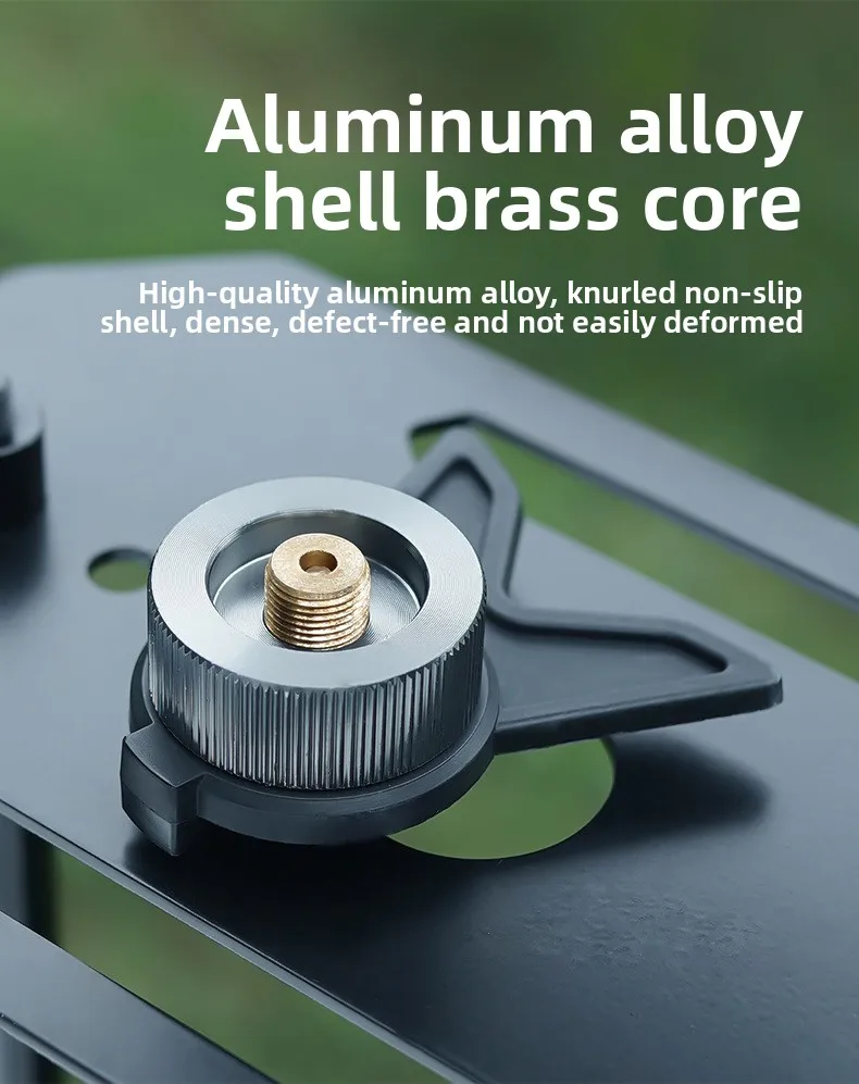 Butan Adapter Mit Halterung Outdoor Butan Gas Umwandlung Joint Camping Herd Adapter Schraube Ventil Ausgang Düse Flasche Adapter – Detail 22