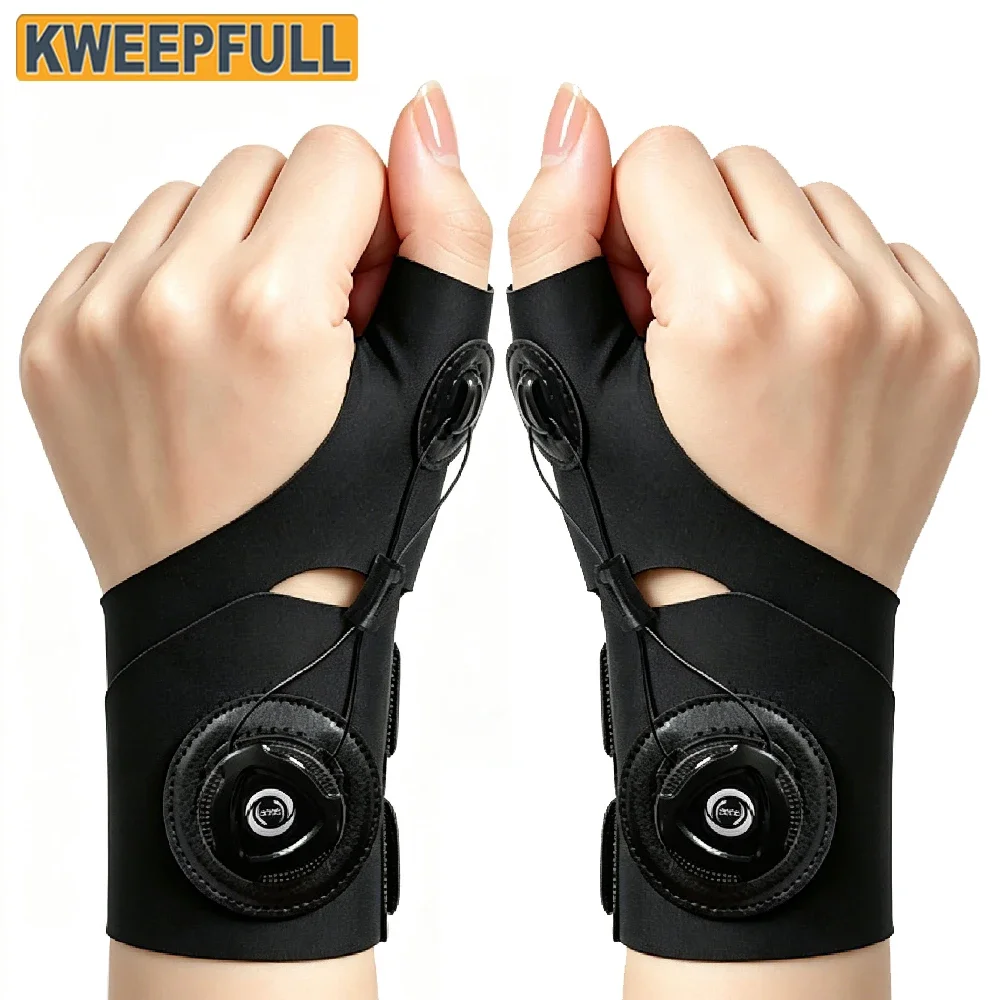1PCS Adjustable Knob Thumb Wrist Support Brace, Wrist Protection Sleeve for Fitness Training, Weightlifting, Gym and Basketball