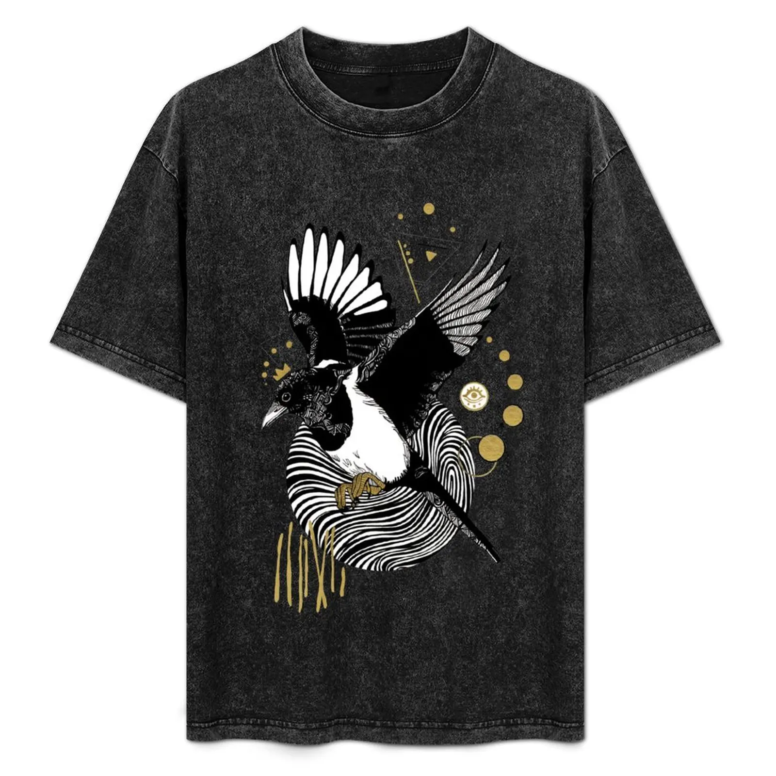 

Magpie T-Shirt Casual Loose Short Sleeve Tee for Men