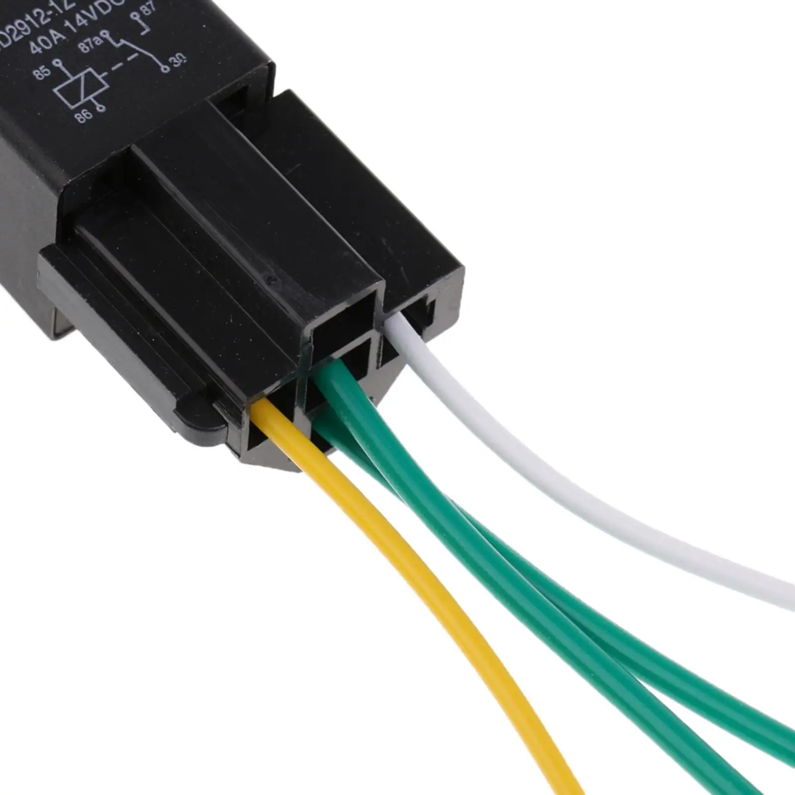 Relay Module Plastic Automotive Relay 4 Pin Relay Socket Input Voltage Control Relay for Strobe Lights and Accessories