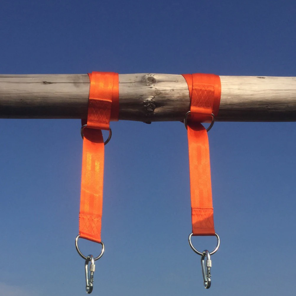 

Durable Swing Hanging Straps Hammock Rope Stainless Steel Carabiner Outdoor Camping Nylon Tree Ropes Adult Weight Bearings