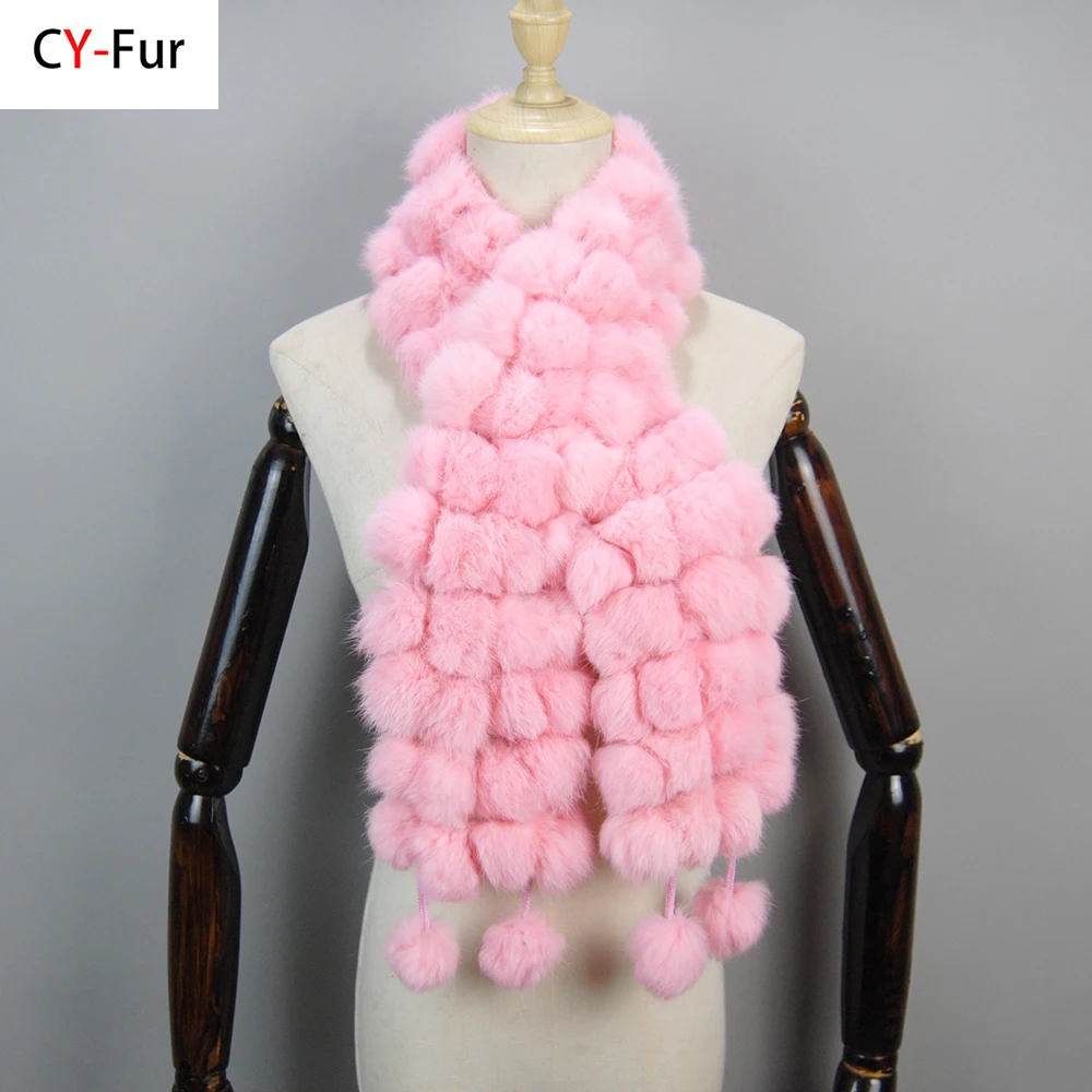 

Women Winter Warm Real Rabbit Fur Scarf Hot Sale Natural Rabbit Fur Muffler 2025 Lady 100% Genuine Fur Scarves Wholesale Retail