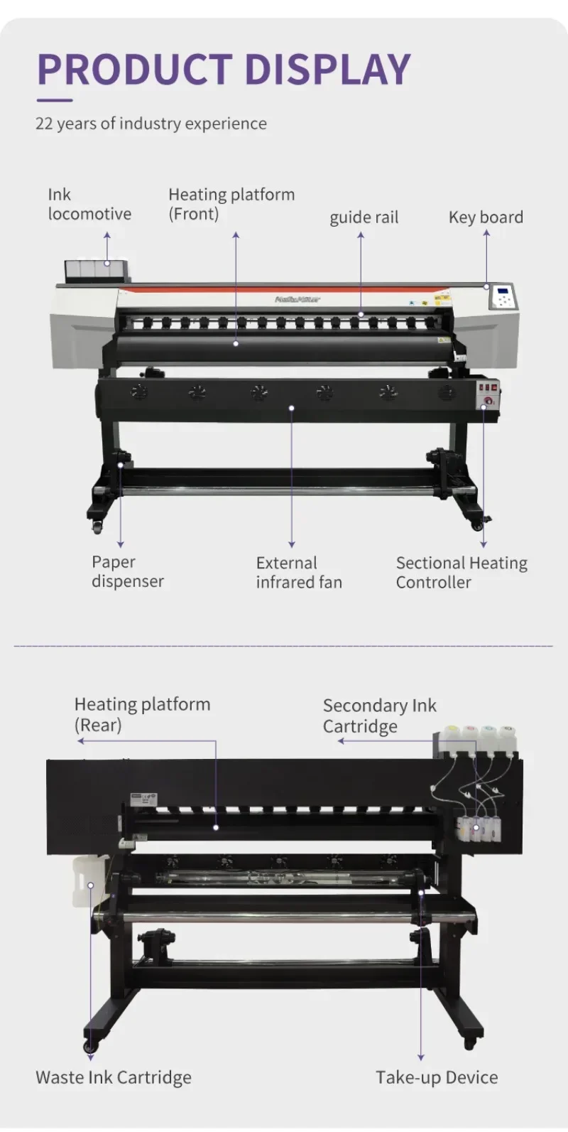 【2026】MOOTOOM 1.8m Large Format Dye Sublimation Textile Fabric Heat Transfer Printer Printing Machine Price For Cloth