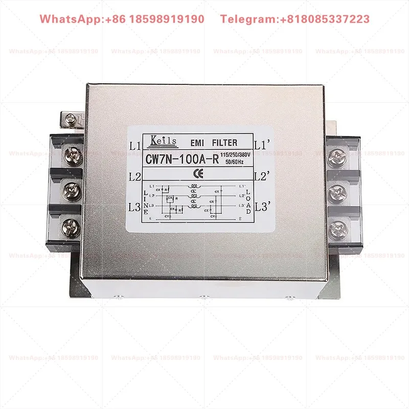CW7N-300A-R Three-phase 380V Power Filter Terminal Block Anti-interference 3-wire High Current for Industrial Use