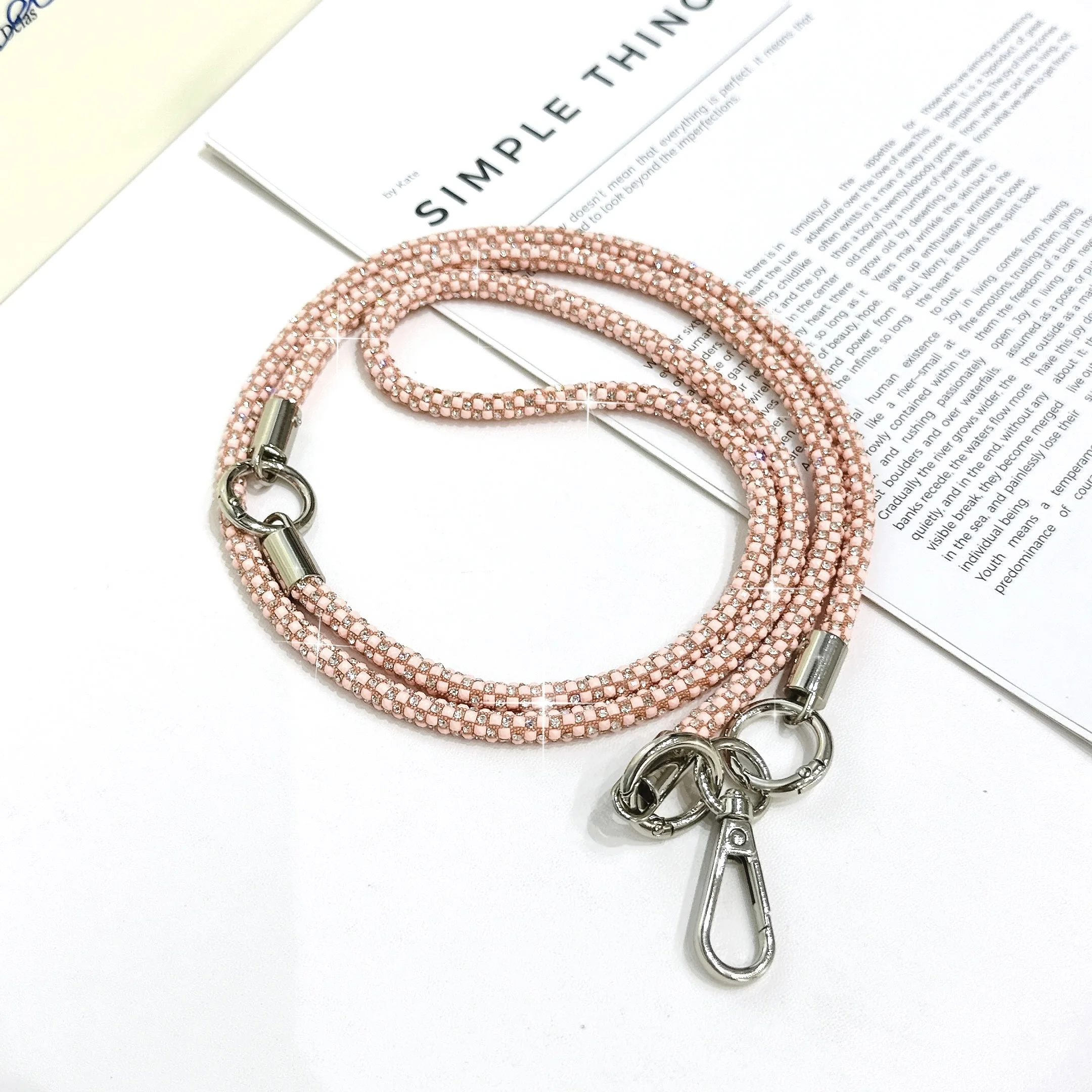 

Glitter Rhinestone Phone Lanyard Phone Diamond Crystal Chain Straps Keychain Hanging Anti-lost Rope Mobile Phone Strap