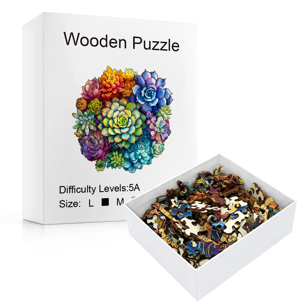 لغز خشبي نبات عصاري ، لعبة تعليمية محمولة ، نشاط عائلي ممتع ، تخفيف التوتر ، التنمية الفكرية