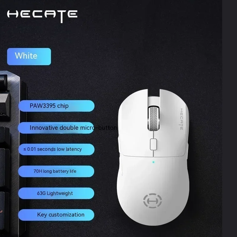 ماوس الألعاب Edifier Hecate G3mPro/G4mPro PAW3395 بيئة العمل خفيف الوزن لاسلكي ثلاثي الوضع تخصيص الفئران ملحقات الكمبيوتر الإلكترونية