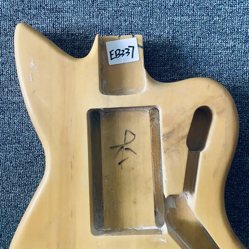 EB337  Jazzmaster Electric Guitar Unfinished Guitar Body in Natural Solid Basswood with Paints&Wood Damages Cracks Speical Sales