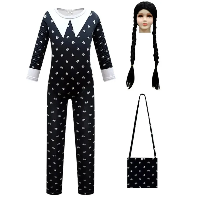 أزياء تنكرية جديدة لعام 2025 للأطفال بذلة morticia فستان حفلات عائلي للفتيات ملابس نسائية أزياء الهالوين ☆ ★ ☆ ★ كيو أوم [8