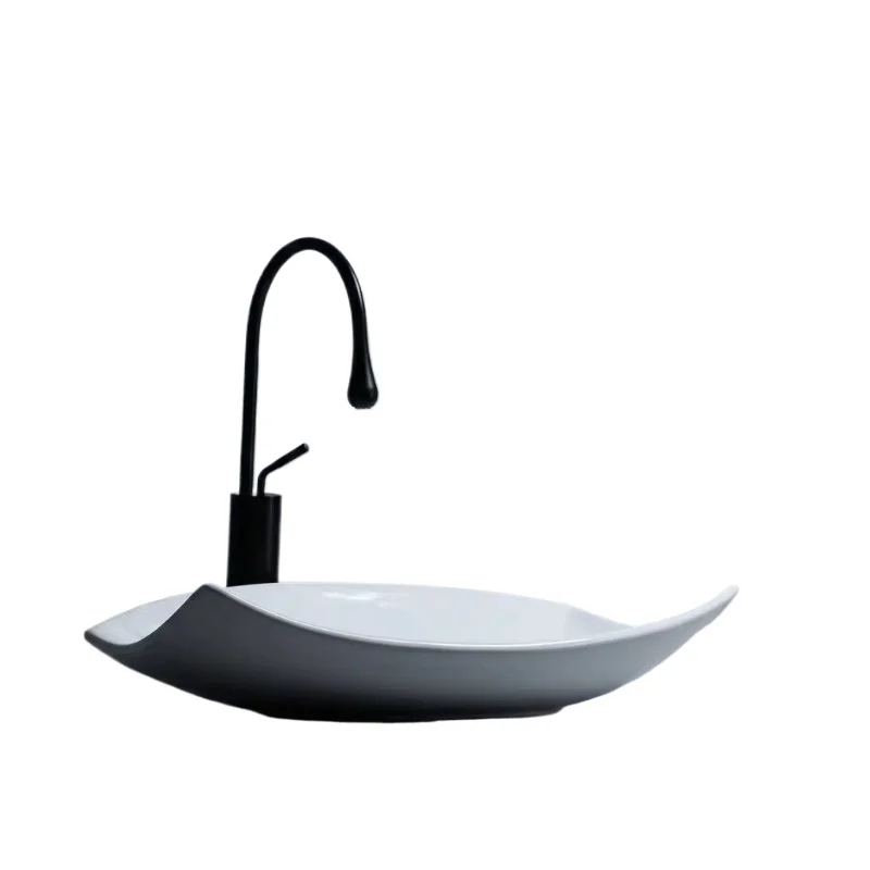 Suspended solid surface marble basin Hot-selling 2-layer ceramic rectangular bathroom sink cabinet