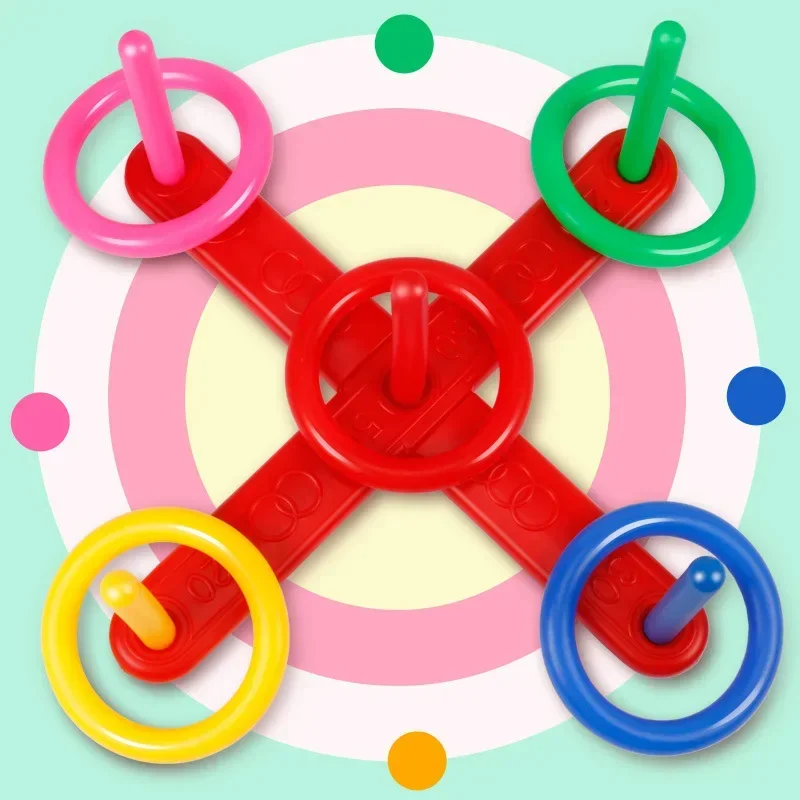 Ring Throwing Game Parent-child Interactive Activity Outdoor Fun Sports For Kids School Montessori Toys Coordinate Skills