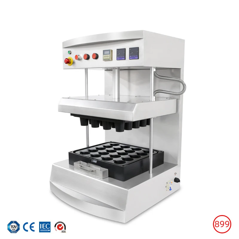 آلة تورتة البيض الأوتوماتيكية بالكامل ، بسكويت كهربي ساخن ، تي الجبن السائل ، الاستخدام التجاري