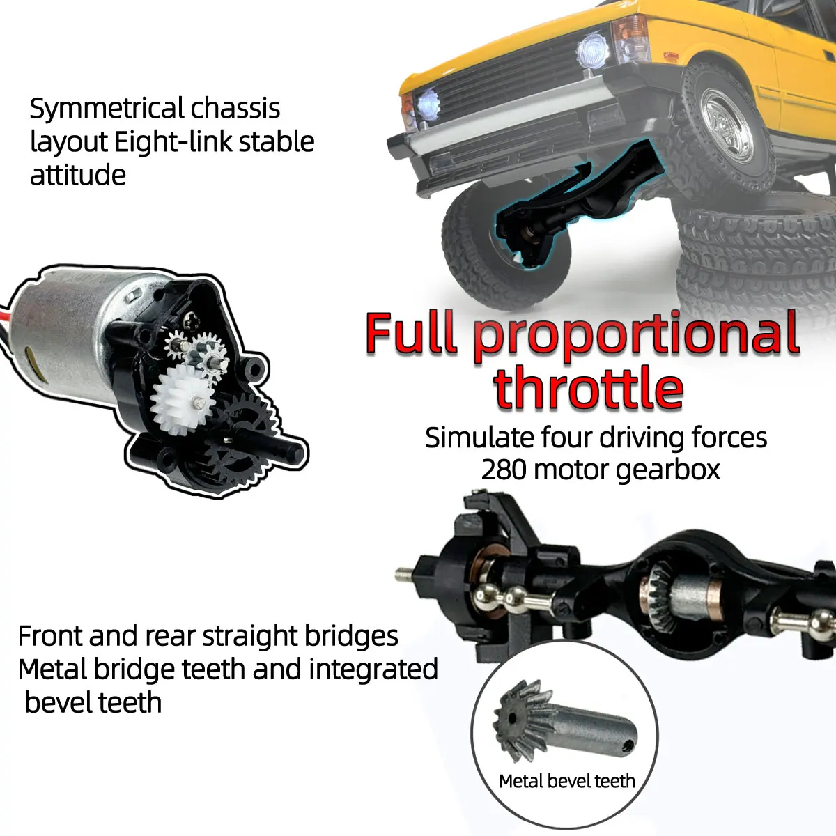LD18401 1:18 RC 자동차 LDR/C 4×4 4WD 오프로드 원격 제어 차량 모델 RC 클라이밍 카 어린이 장난감 크리스마스 선물