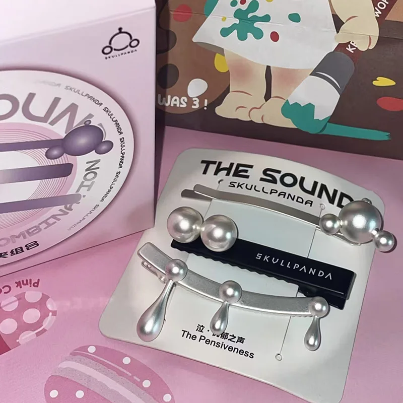 

POP MART SKULLPANDA Sound Series Hairpin Combination Clip Decorative Perimeter Blind Box Desktop Decoration Blind Bag Toys Anime