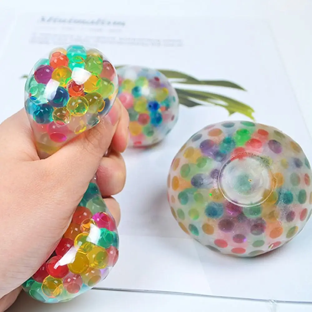 Flexible Material Spongy Rainbow Ball Toy Comfortable Touch Slow Rebound Squeezable Ball Funny Stretched Sensory Toy