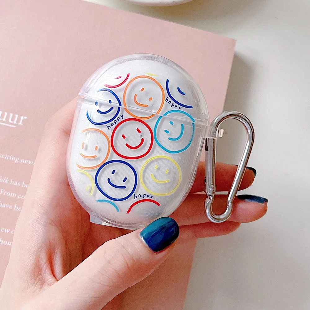 Ốp Tai Nghe Chụp Tai Dành Cho Redmi Nụ 3 4 Pro Trong Suốt Mặt Cười Nụ Cười Trường Hợp Cho Redmi Nụ 3 Lite Sạc hộp Đựng Funda