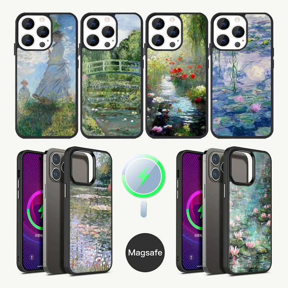 

C-Claude Monet Impressionism Painter Phone Case For iPhone 16,15,14,13,12,Plus,Pro,Max Mini Magsafe Magnetic Wireless Charging