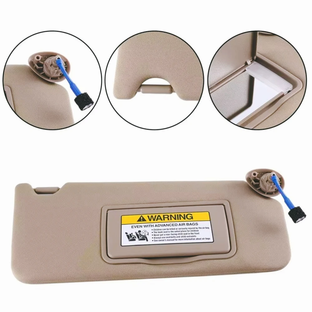 ZF-F Visera solar con espejo para parabrisas de coche, visera derecha para el lado del pasajero para Honda Accord 2008-2012 8328