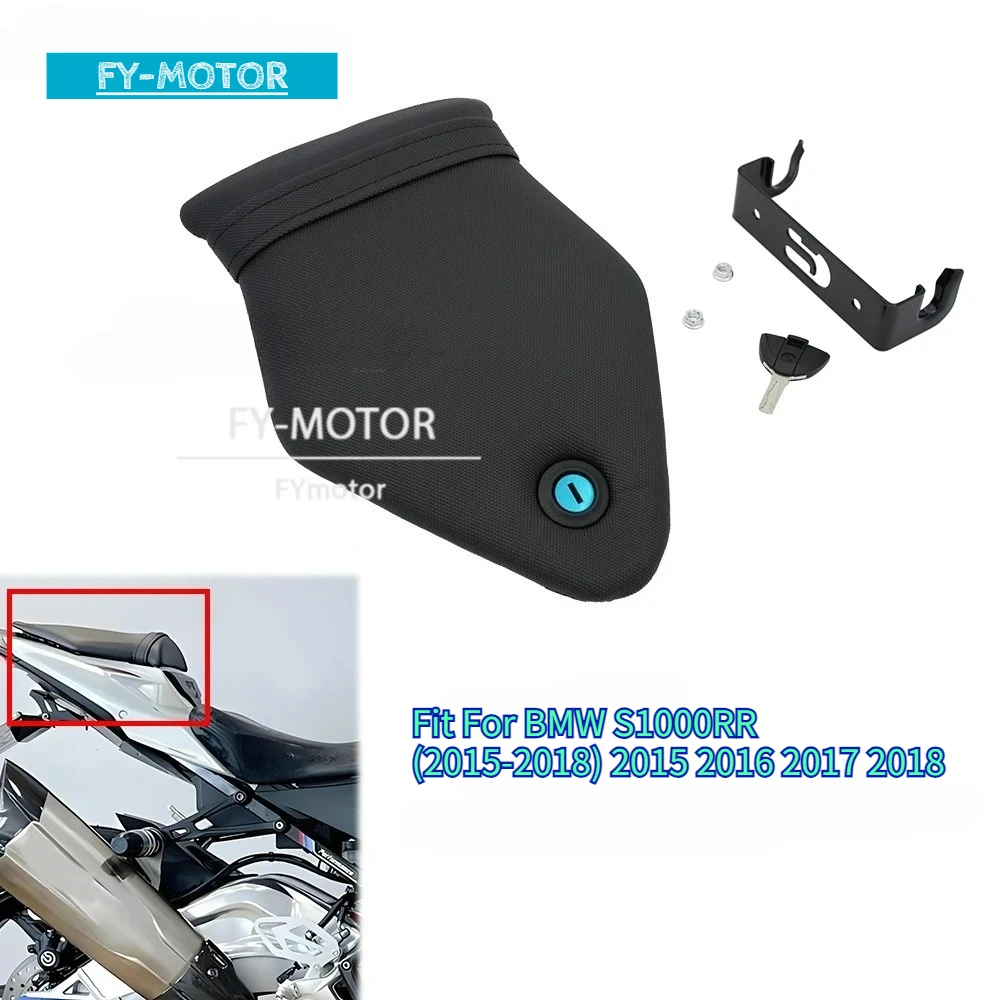

For BMW S1000RR 2015-2018 Rear Pillion Seat Cushion & Lock Set, Complete Motorcycle Passenger Seat Kit