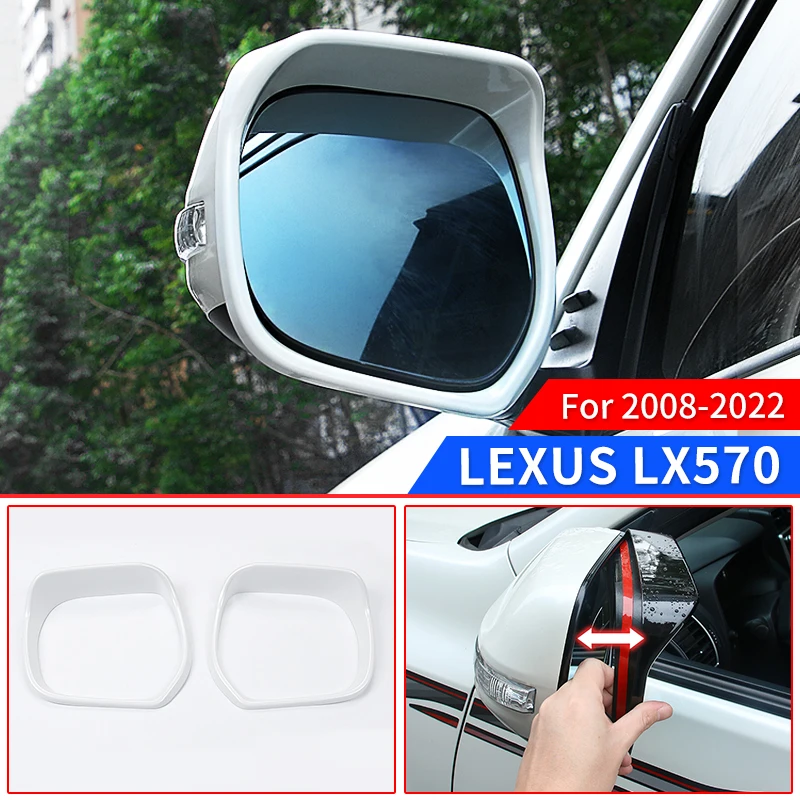 

For Lexus LX570 LX 570 2008-2022 2021 2020 Rearview Mirror Rain Eyebrow Exterior Decoration Modification Accessories Rain Cover