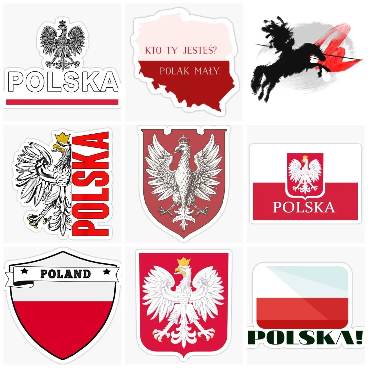 

POL Poland Polish Flag Map White Eagle Sticker Laptop Car Window Motorcycle Truck Bicycle Van Helmet Racing Decals Customizable