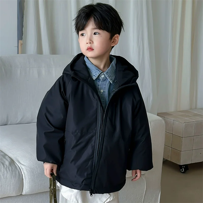 

Winter Children Thicken Coat Boys Warm Jacket Girls Outdoor Casual Outerwear Kid Fashion Sports Cotton Clothes New Hooded Parkas