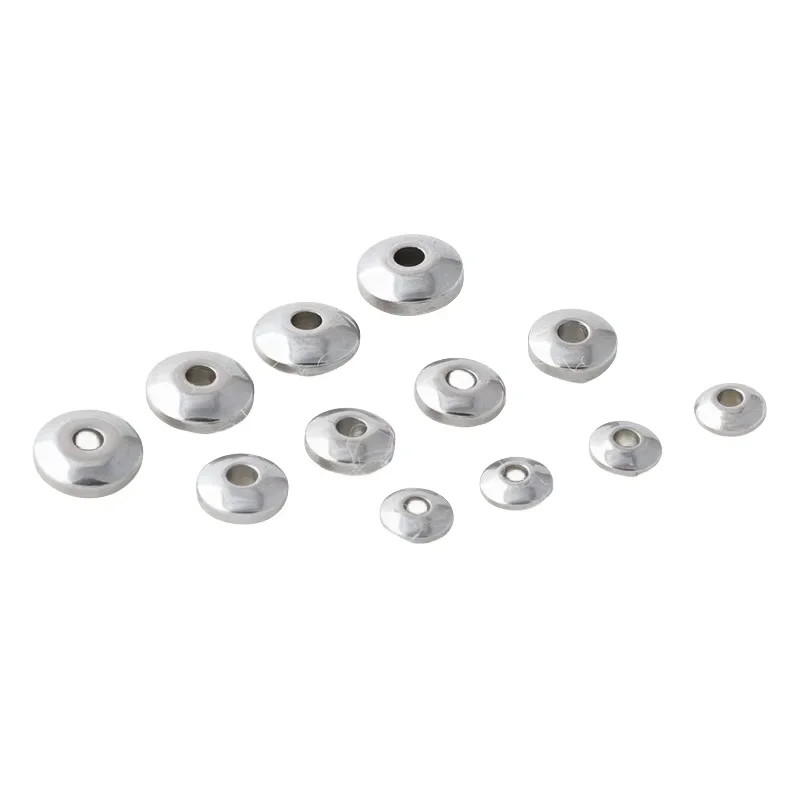 BoYuTe (100 Pieces/Lot) 4-5-6mm Stainless Steel Spacer Beads Handmade DIY Jewelry Accessories Loose Beads