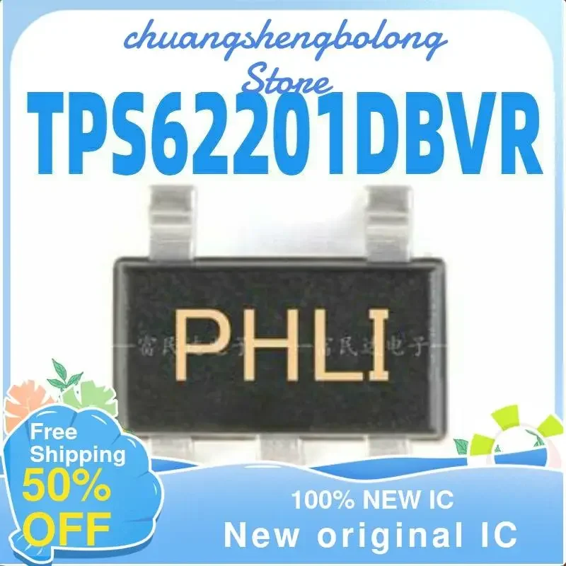 10 peças tps62201dbvr SOT23-5 phli novo original